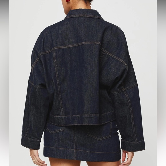 Princess Polly HUGHES JACKET DARK WASH DENIM - Picture 2 of 10